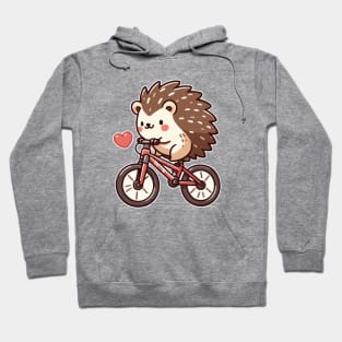 Cute hedgehog Biking Hoodie